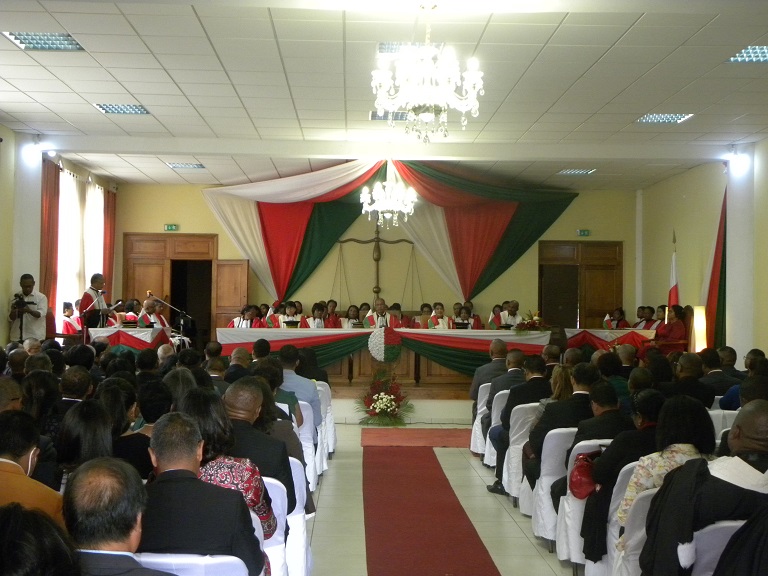 L’audience solennelle de la rentrée judiciaire 2024 à la salle d’audience de la  Cour Suprême  de Madagascar sise à Anosy...