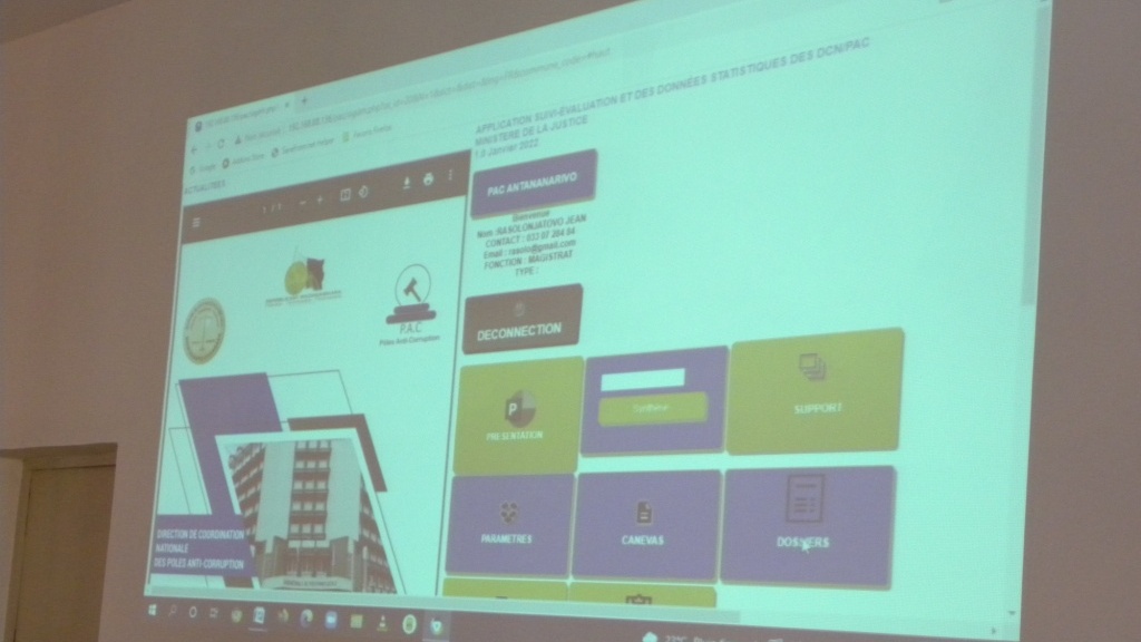 Page d’accueil du logiciel E-asa conçu pour la collecte des données statistiques
et suivi-évaluation des PAC