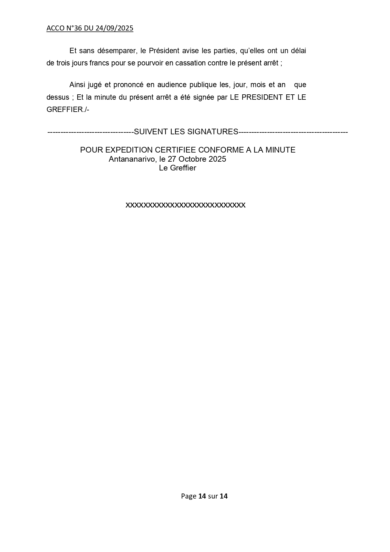 ACCO N°36 DU 24 SEPTEMBRE 2025