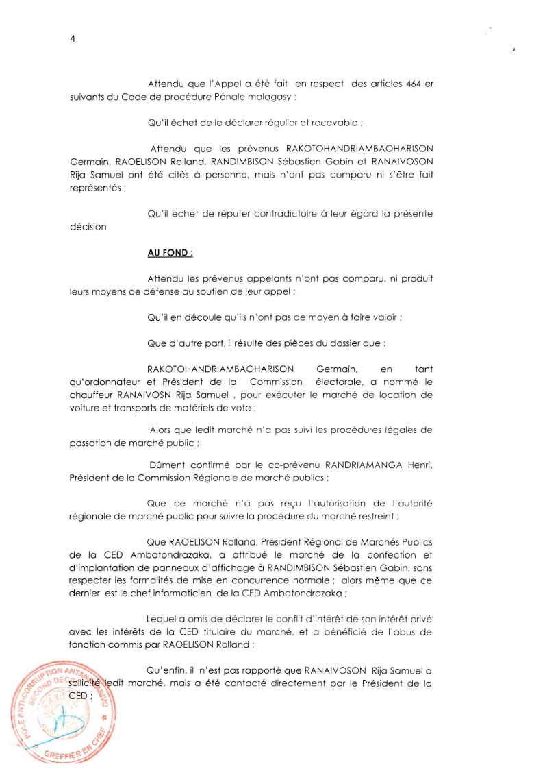 ARRET N°25 DU 12 MAI 2023